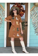 Cattleman Boot Embroidered Dress