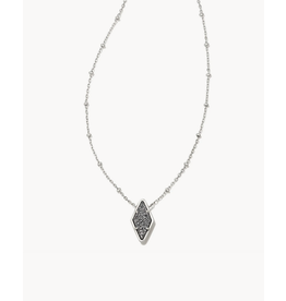 Kendra Scott Kinsley Pndnt Nck Rhod Platinum Drusy