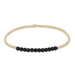 Enewton Gold Bliss 2mm Bead Bracelet-Matte Onyx