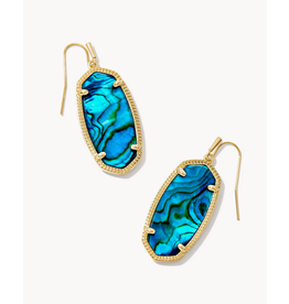 Kendra Scott Elle Gold Teal Abalone