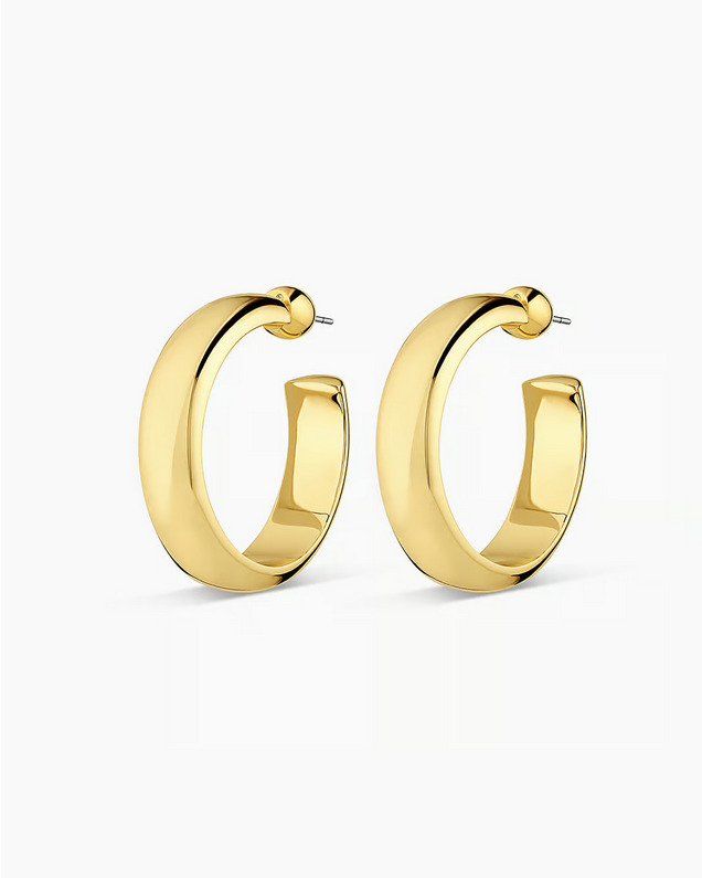 Gorjana Paseo Hoop Gold Rhinestone Angel