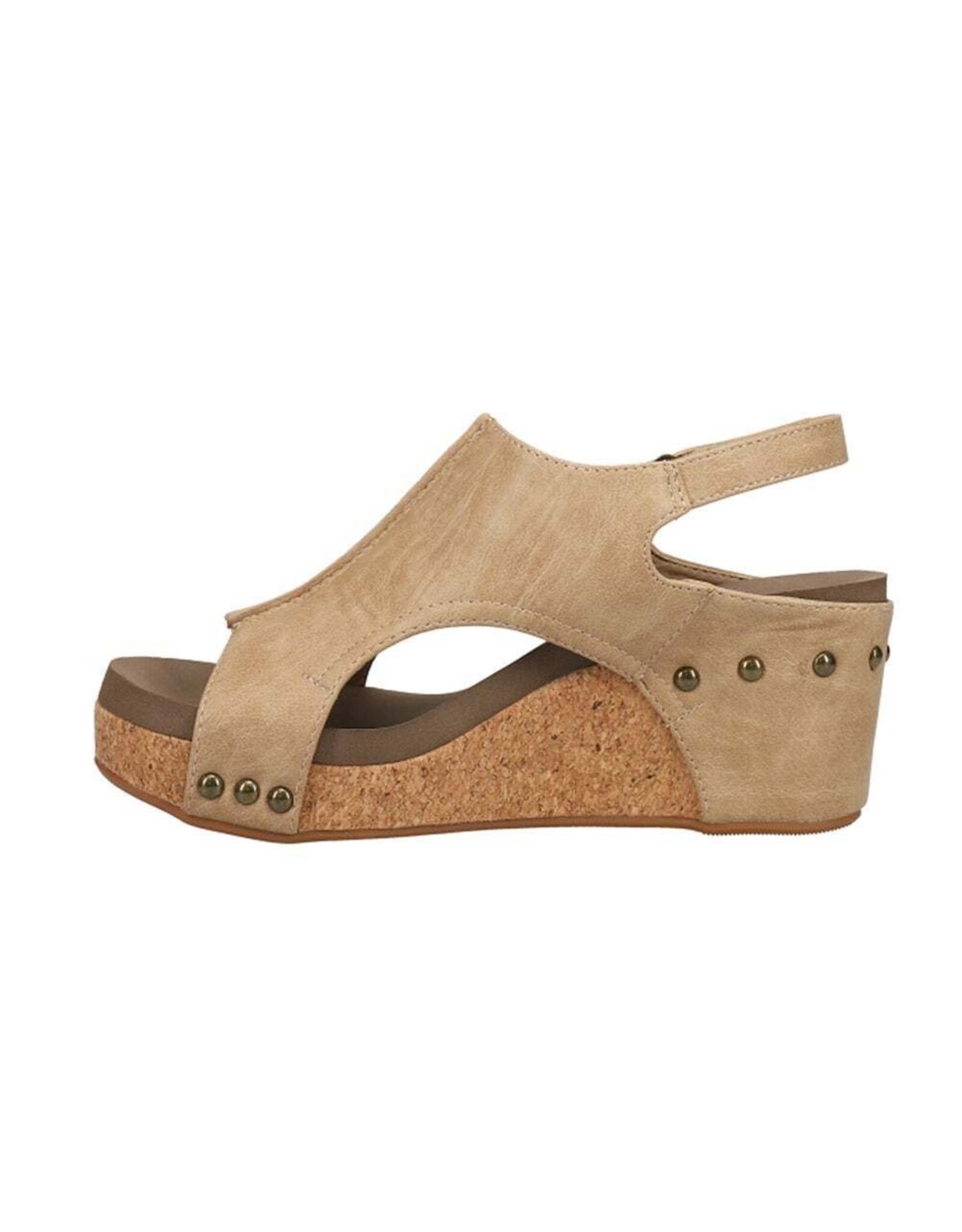 Corky's Corkys Carley Taupe Smooth Wedge