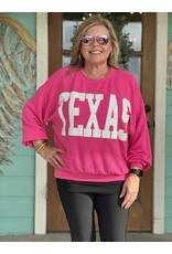 Texas Cord Sweatshirt in Fuchsia