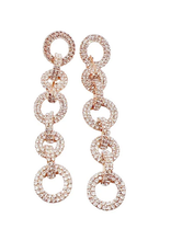 Treasure Jewels Crystal Gold Chain Earrings