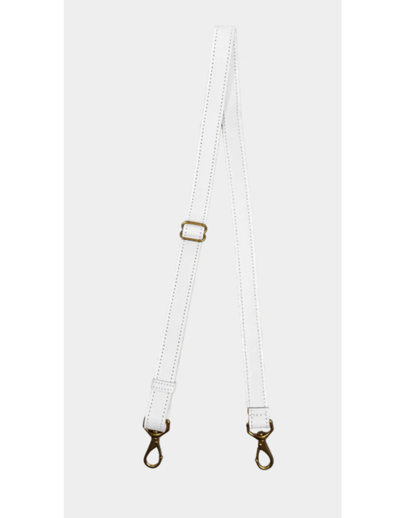 JH Adjustable Strap 1" White Leather