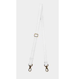 JH Adjustable Strap 1" White Leather