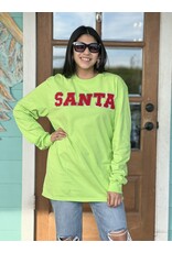 Neon Green Santa Patch Sweatshirt