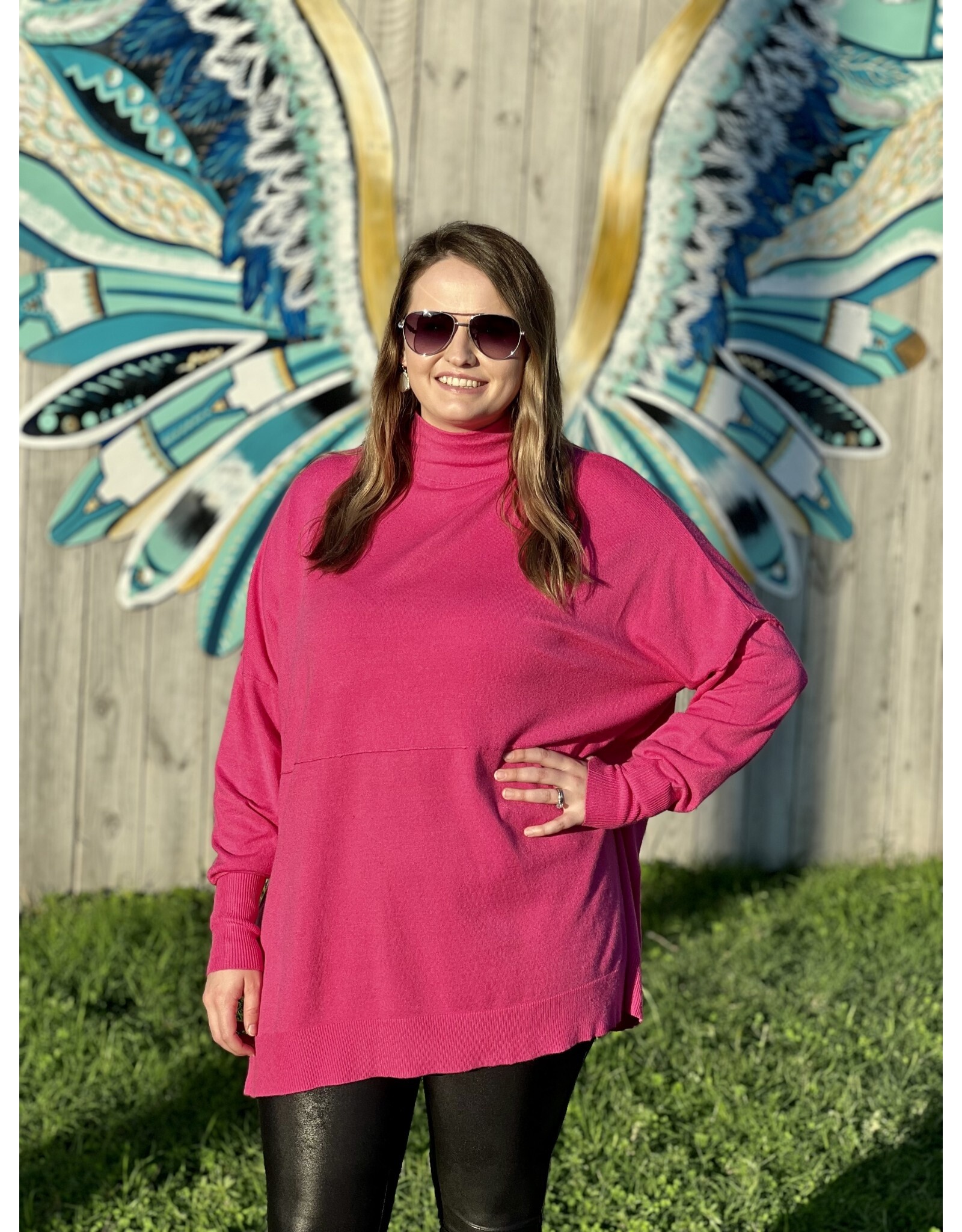 Pink Rivers Mockneck Sweater - One Size