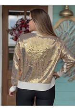 Queen of Sparkles Gold Full Sequin Cheers Sweater