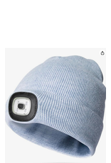 Dm Merchandising BrightSide Beanie w/LED Rechargeable Hat in Blue Grey