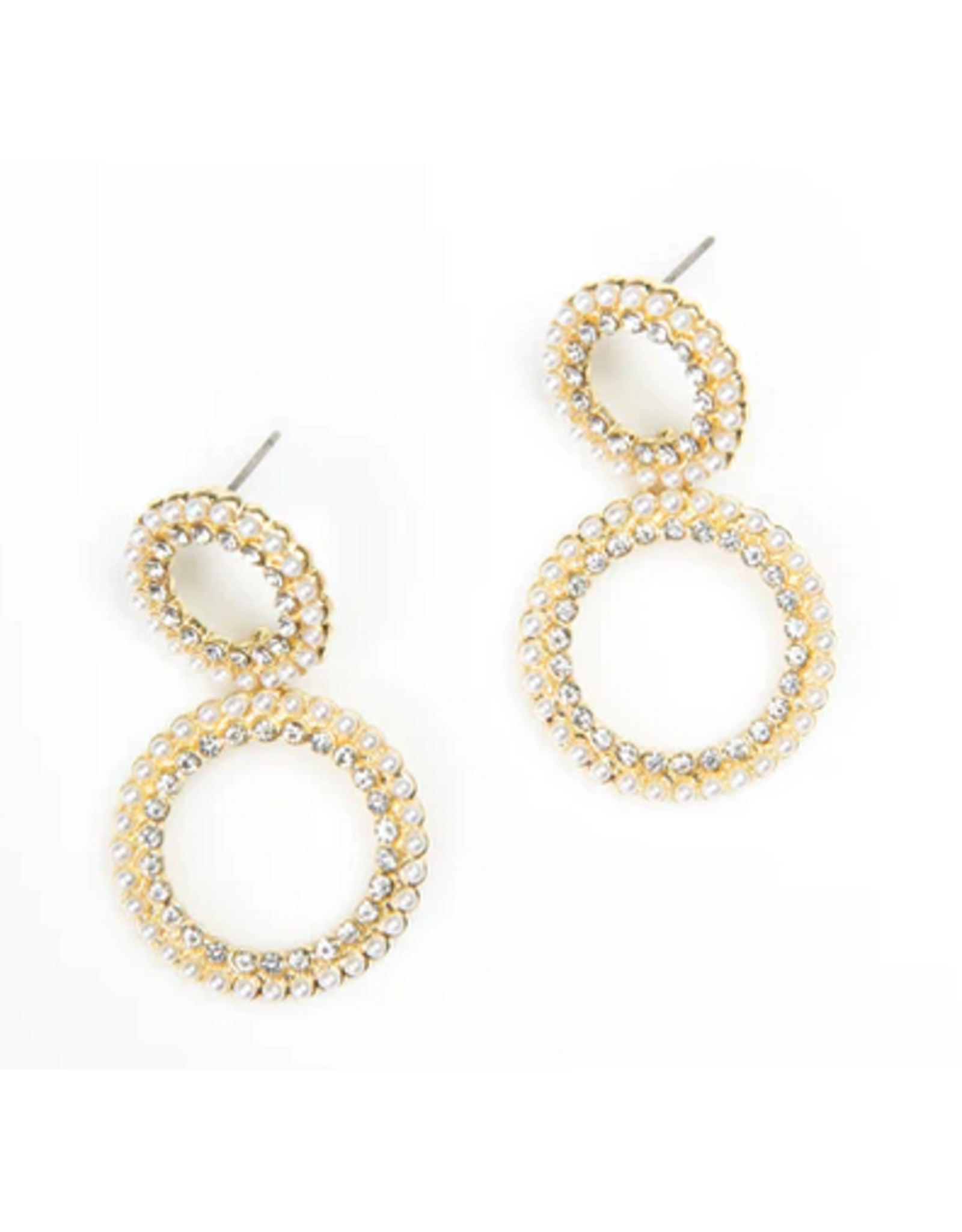 Clear Jaylin Circle Earrings Rhinestone Angel