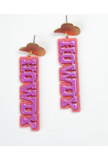 Pink Howdy Earrings