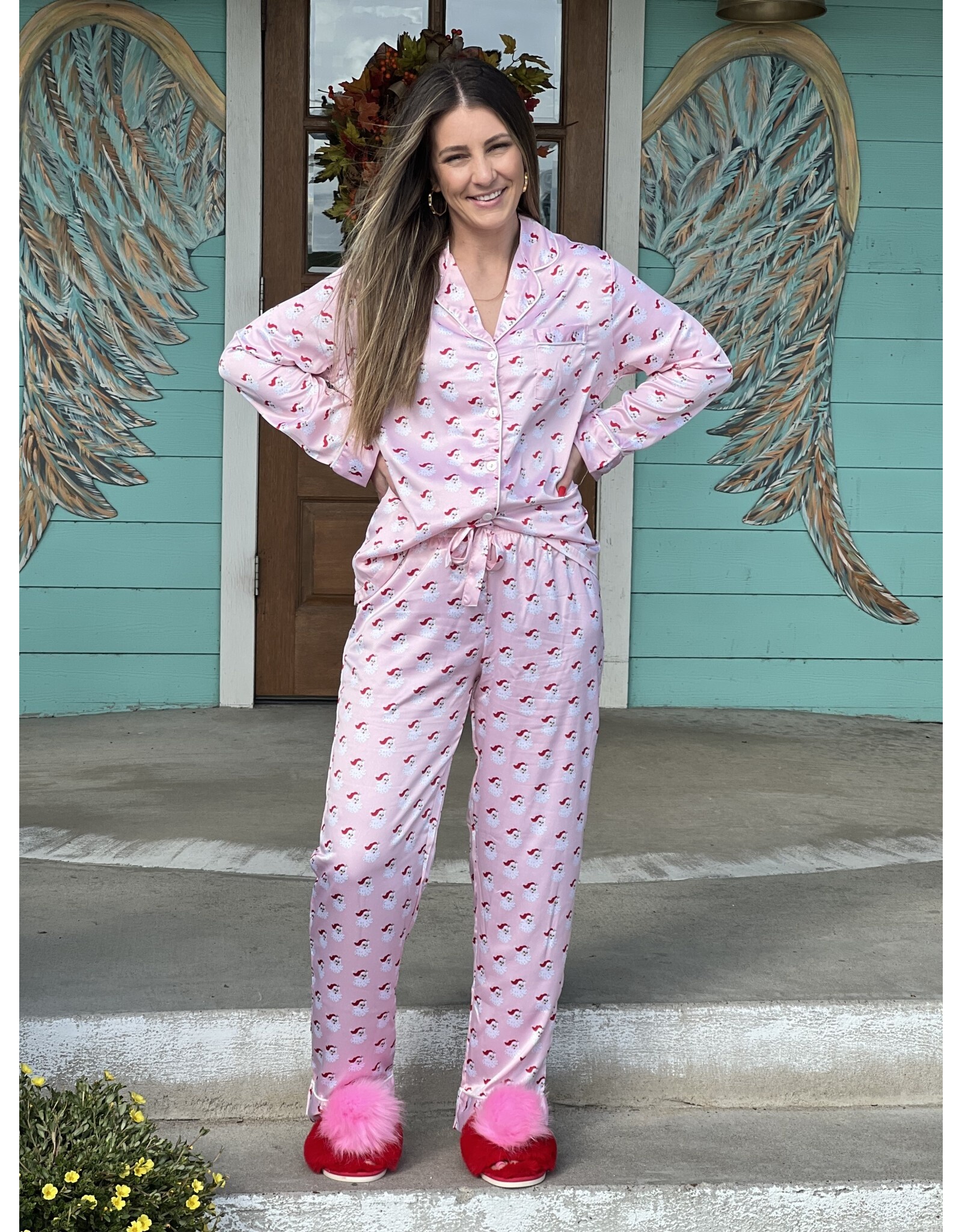 jane marie Kids Here Comes Santa PJ Set