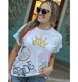 Queen of Sparkles Bride All Over Tee