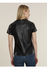 Dolce Cabo Black Faux Leather SS Tee
