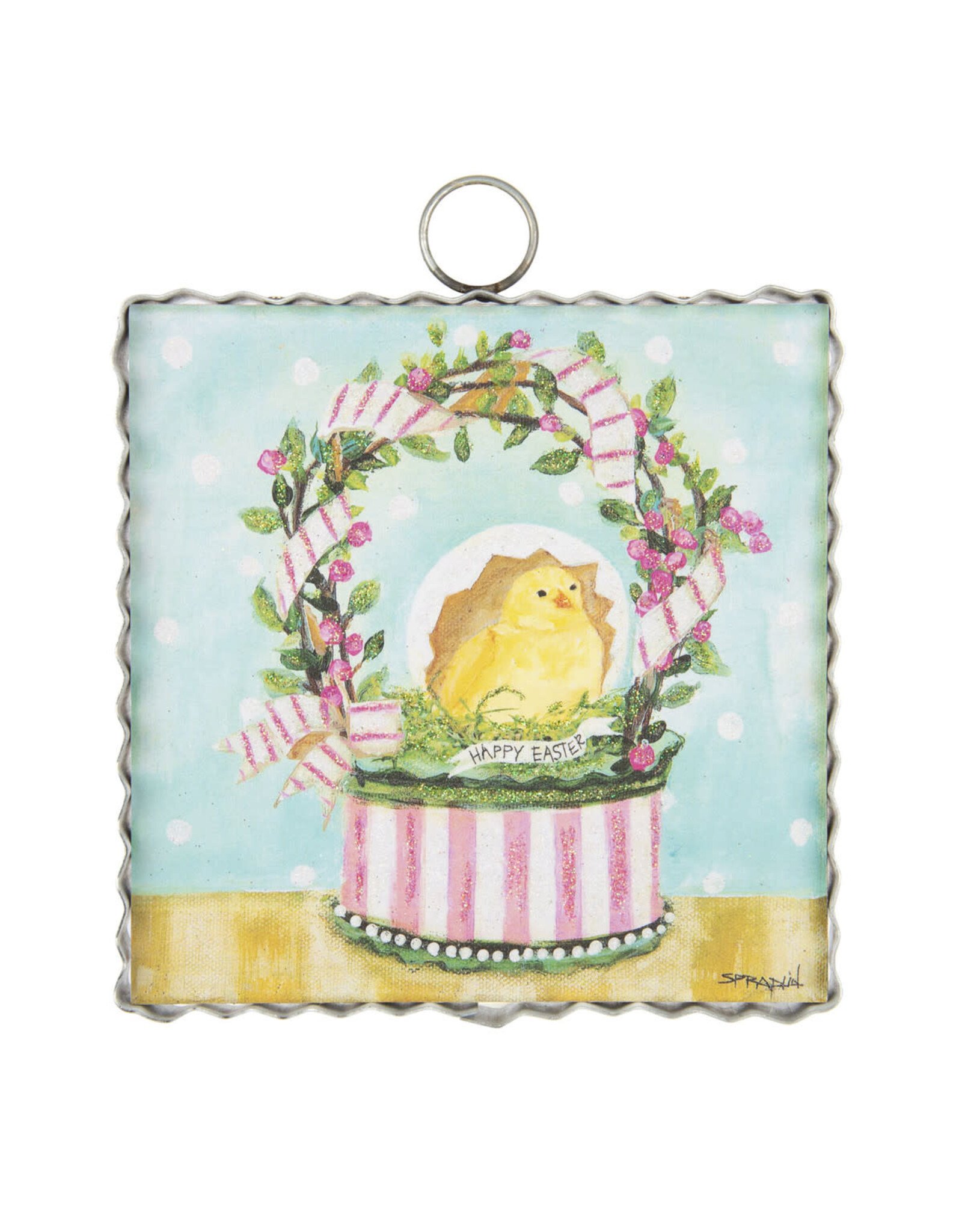 RTC Mini Old Fashioned Basket Chick Print