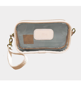 JH #1211 Clear Wristlet Natural Leather