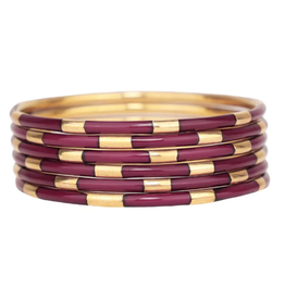 BuDhaGirl BudhaGirl Maroon Veda Bangles - Set of 6