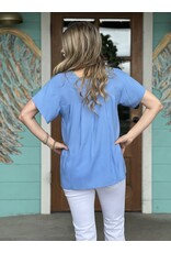 Periwinkle Ava Emboidered Top