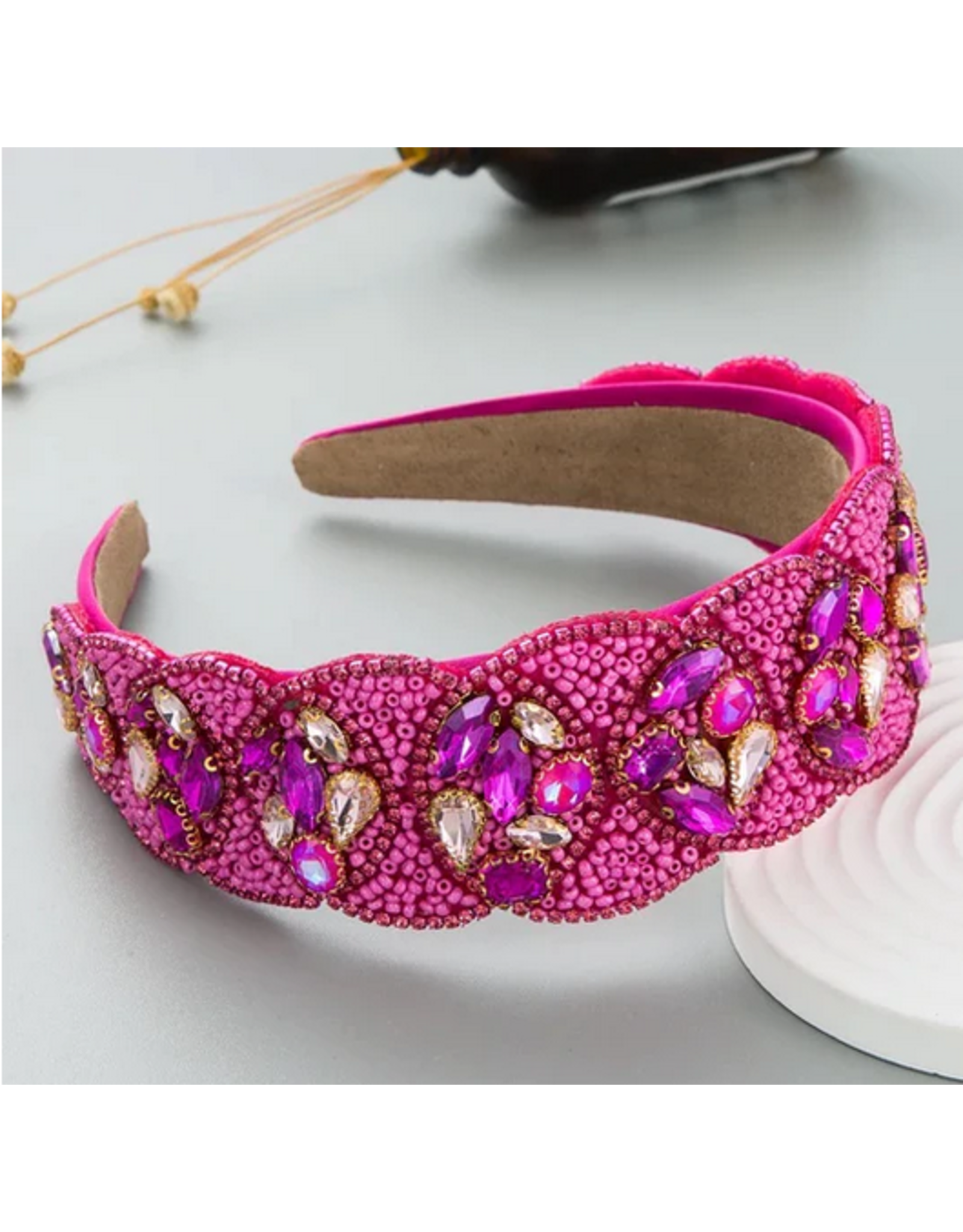 Treasure Jewels Tati Hot Pink Headband