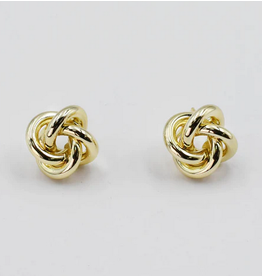 Treasure Jewels Gold Knot Stud Earrings