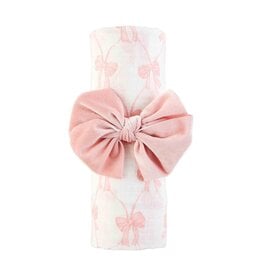 Pink Bow Swaddle & Hair Bow Set