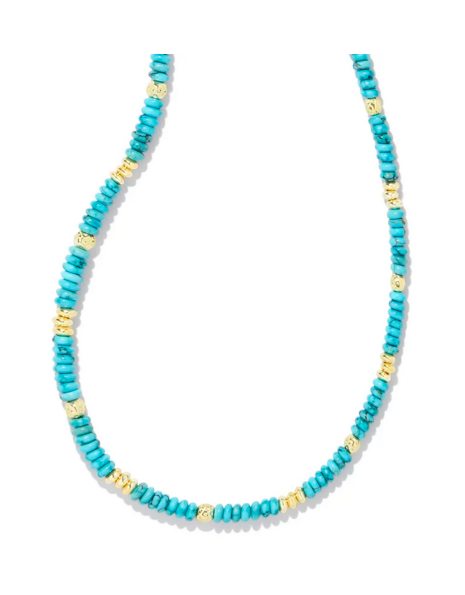 Kendra Scott Deliah Strand Necklace Gold Variegated Turq