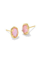 Kendra Scott Daphne Stud Earring Gold LT Pink IRD Abalone