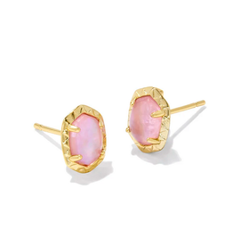 Kendra Scott Daphne Stud Earring Gold LT Pink IRD Abalone