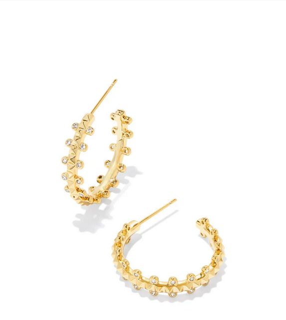 Jah Small Crystal Hoop Earrings