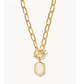 Kendra Scott Daphne Link Chain Necklace Gold Ivory MOP