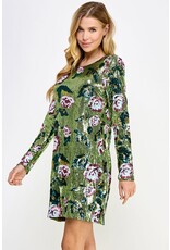 Green Floral Sequin Dress