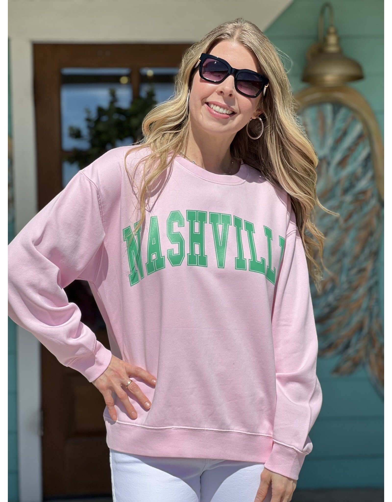 Pink & Green Nashville Sweatshirt