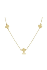 enewton 15" Choker Simplicity Chain Gold -Signature Gold Cross