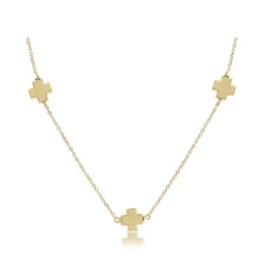 enewton 15" Choker Simplicity Chain Gold -Signature Gold Cross
