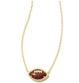 Kendra Scott Footbal Shrt Pndt Nck Gold Orange Goldstone