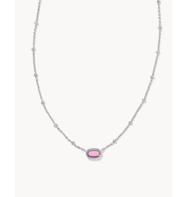 Kendra Scott Mini Elisa Stlt Pdnt Nck Rhod Fuchsia Magesite