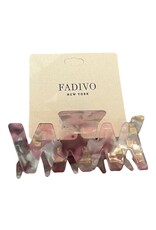 Fadivo Zigzag Pattern Marble Claw Clip