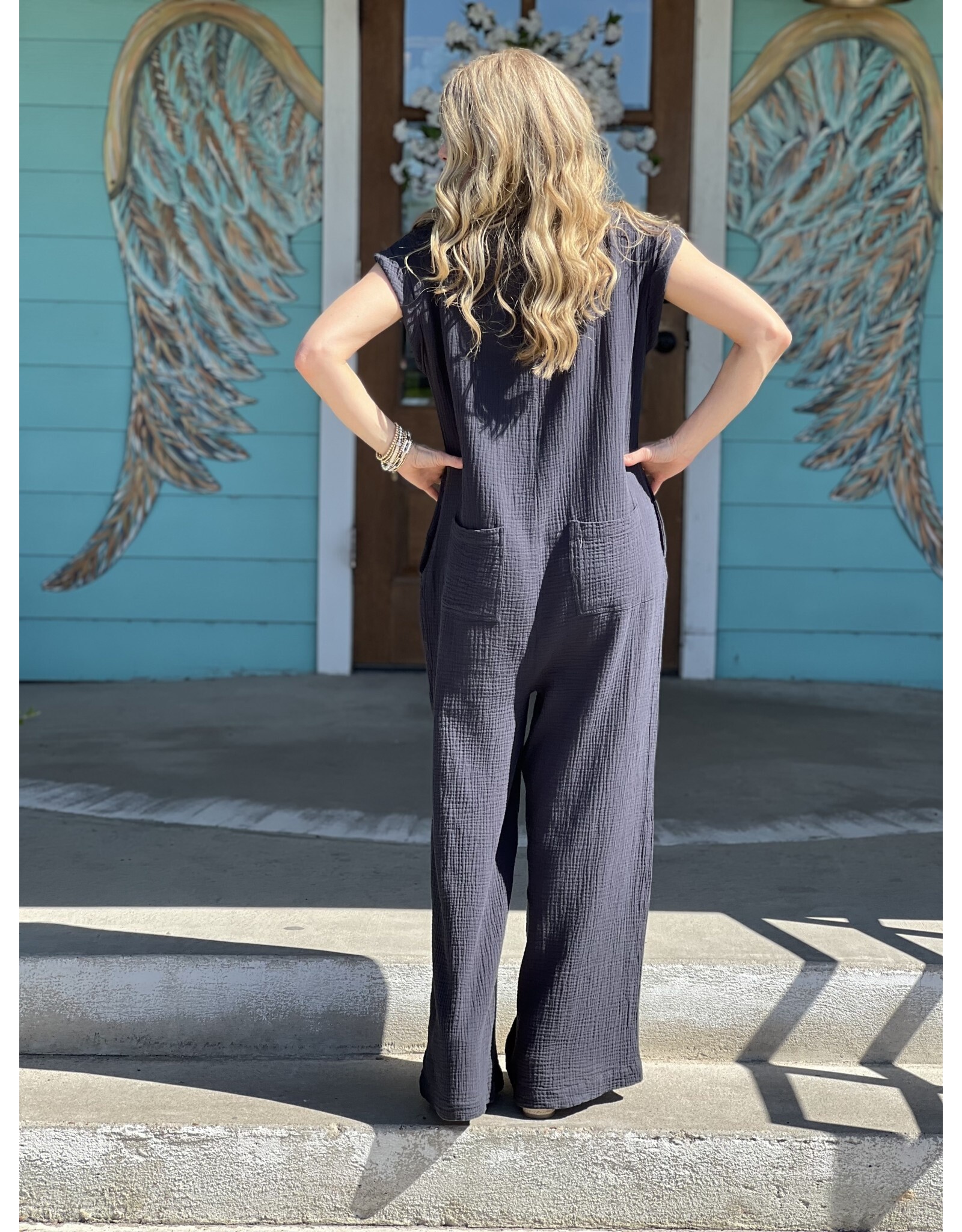 Charcoal Relaxed Fit Jumpsuit