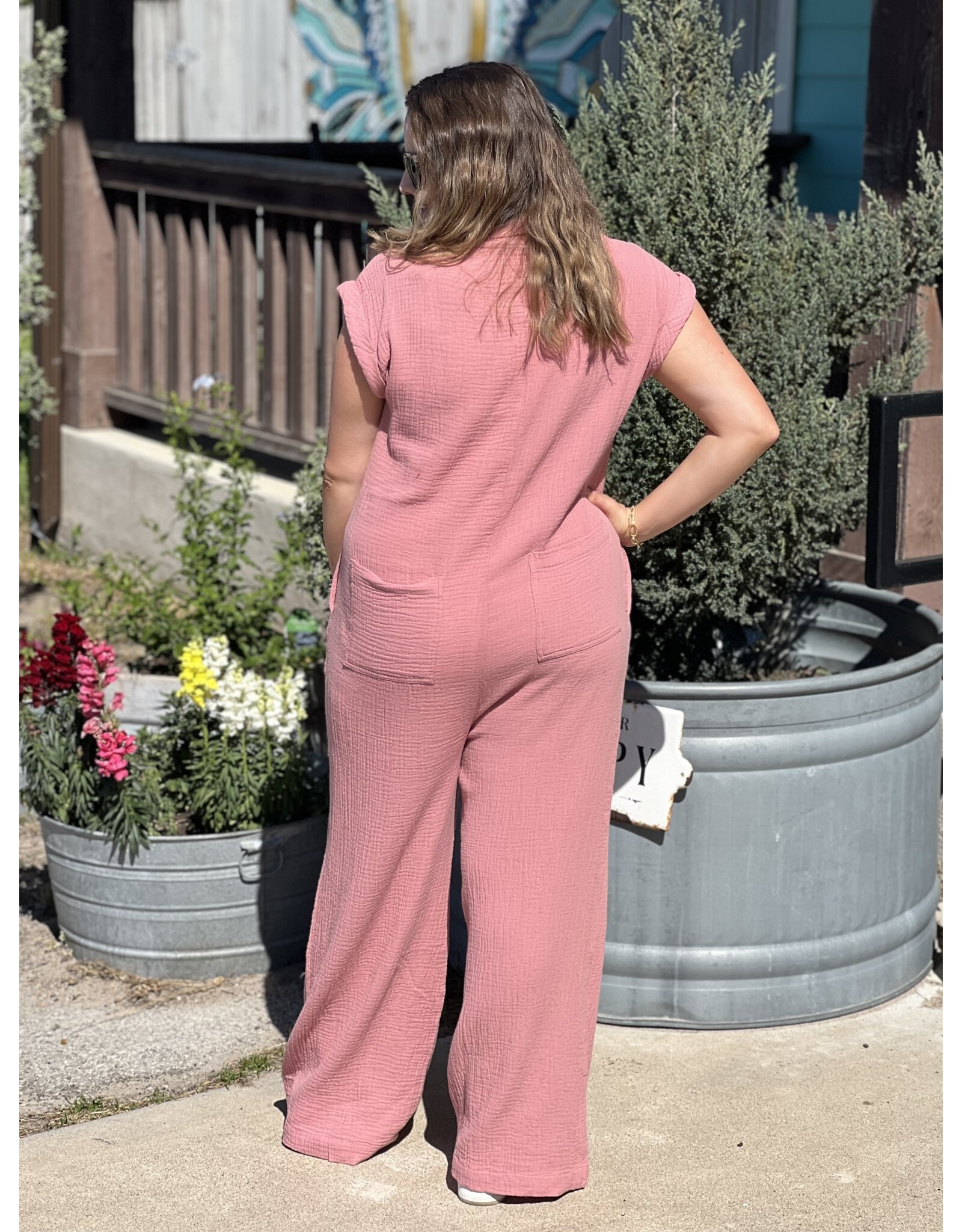 Dusty Rose Relaxed Fit Jumpsuit