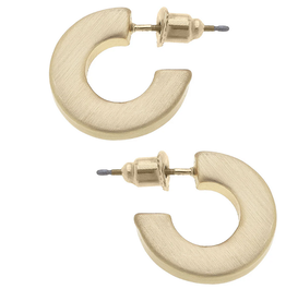 Cali Flat Hoop Earrings in Gold