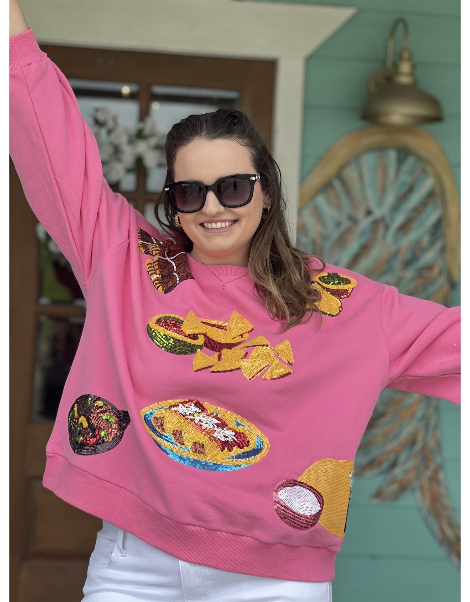 Queen of Sparkles Mexican Food Sweatshirt