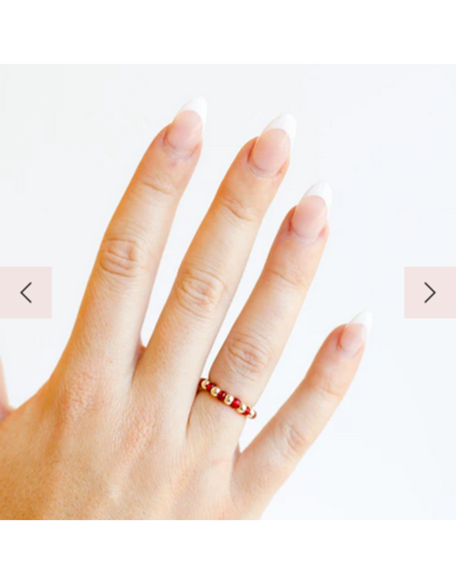 beaded blondes Beaded Blondes Poppi Ring in Maroon
