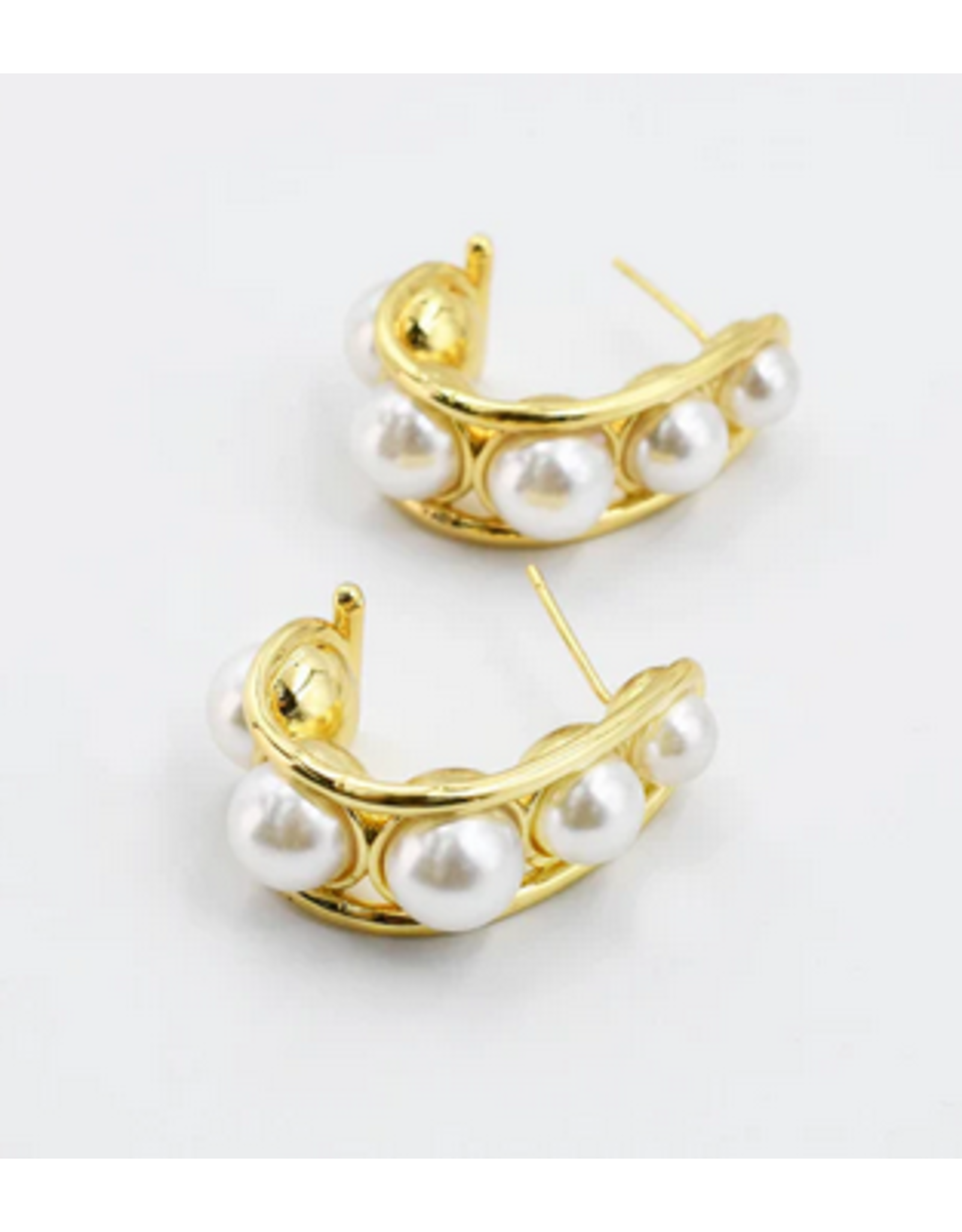 Treasure Jewels Glam Pearl Hoop Earrings