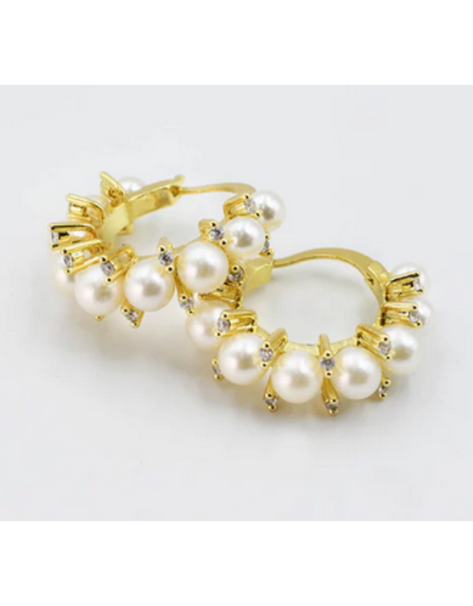 Treasure Jewels Grape Pearl Hoop Earrings