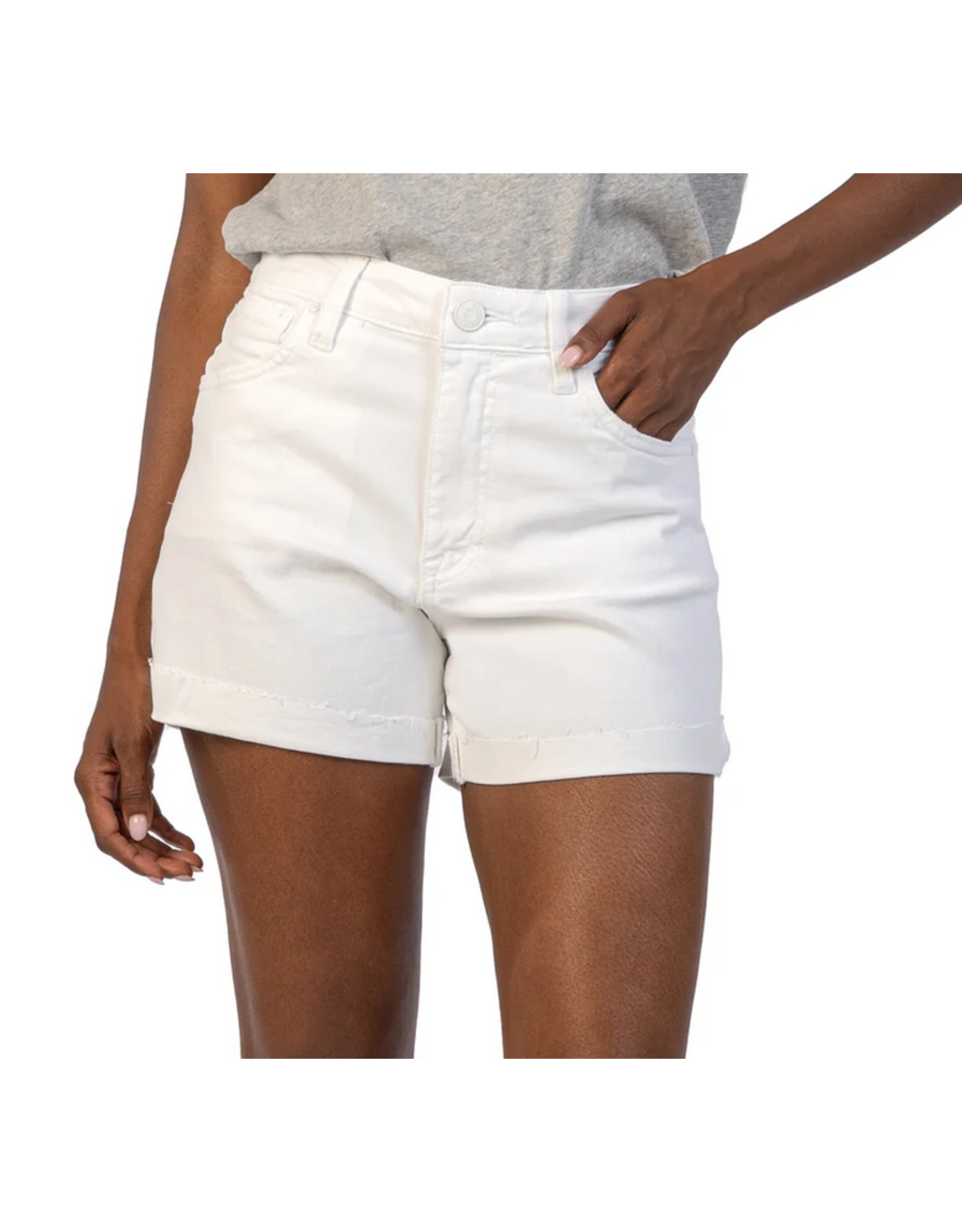 Kut Jane Optic White Denim Shorts