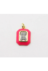 Treasure Jewels Pendant Charm - Hot Pink
