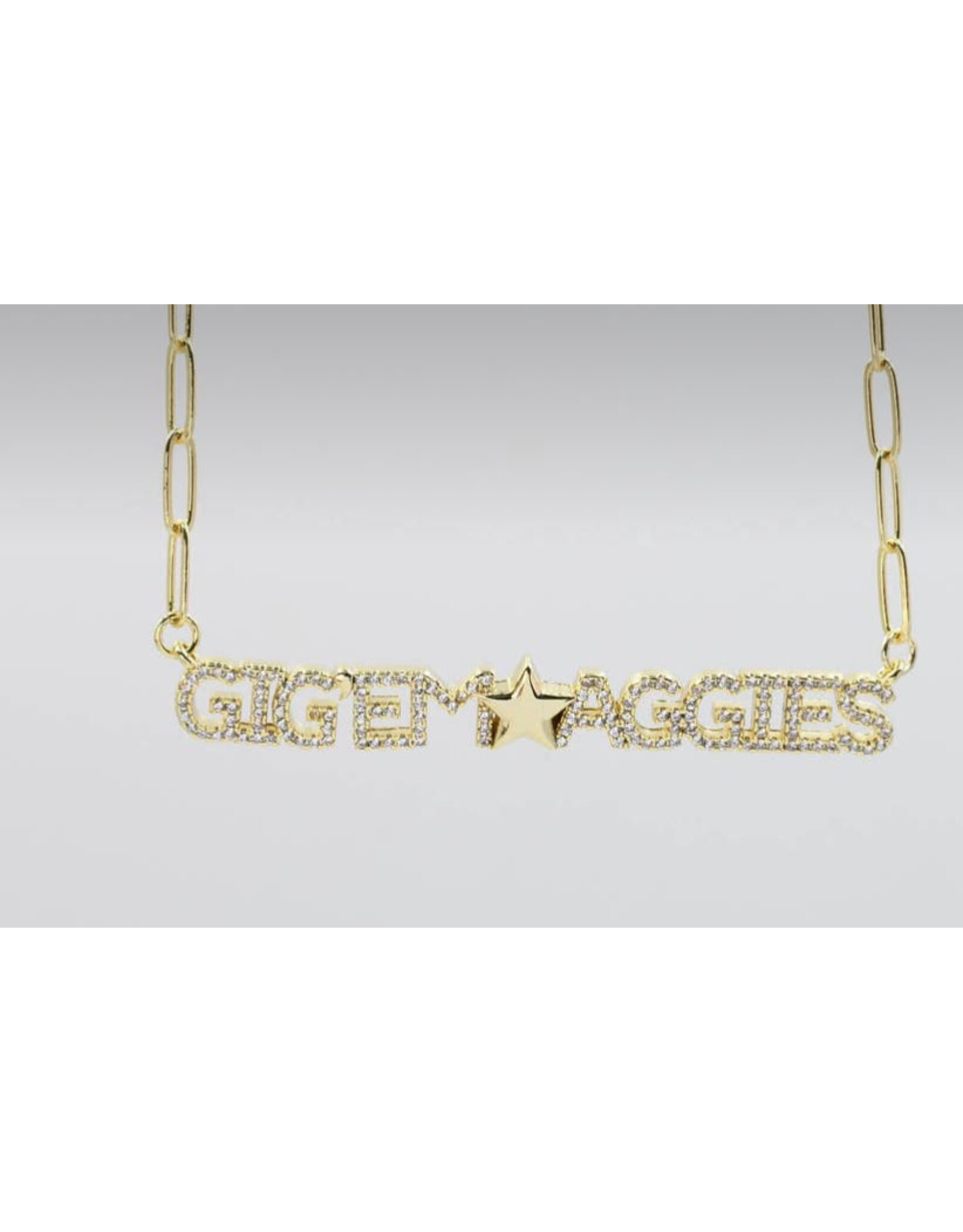 Gig'Em Gold Aggies Necklace