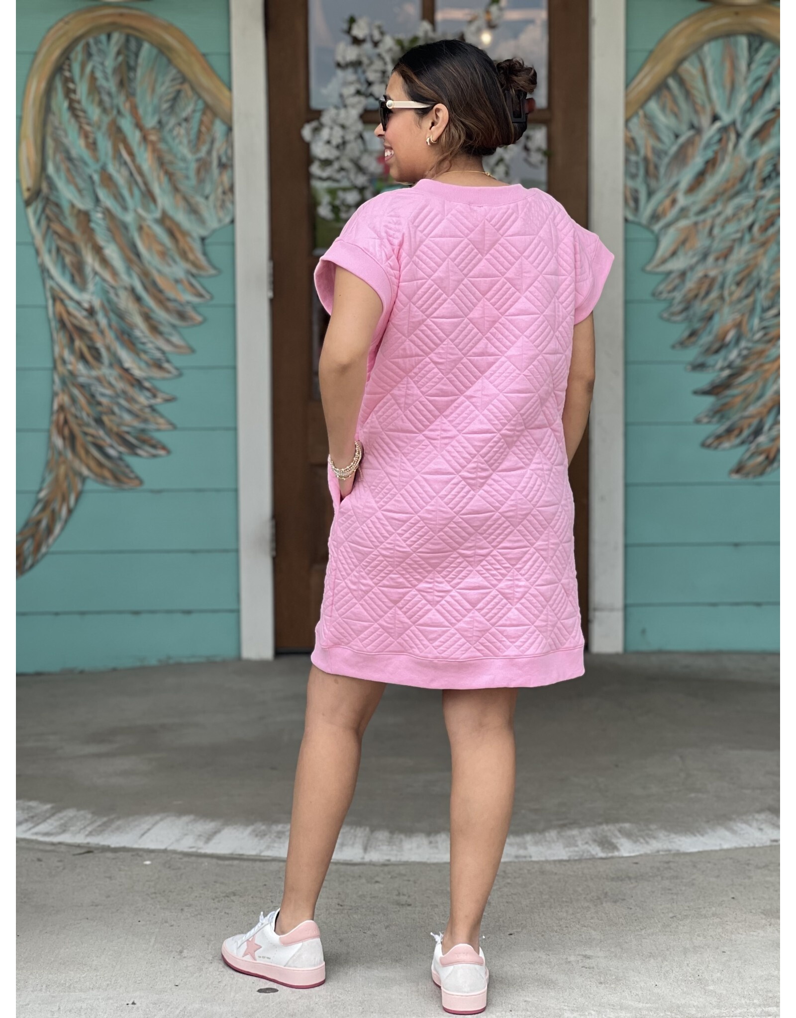 Bubble Pink Quilted Dress