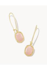 Kendra Scott Daphne Wire Drop Earring Gold Rose Quartz